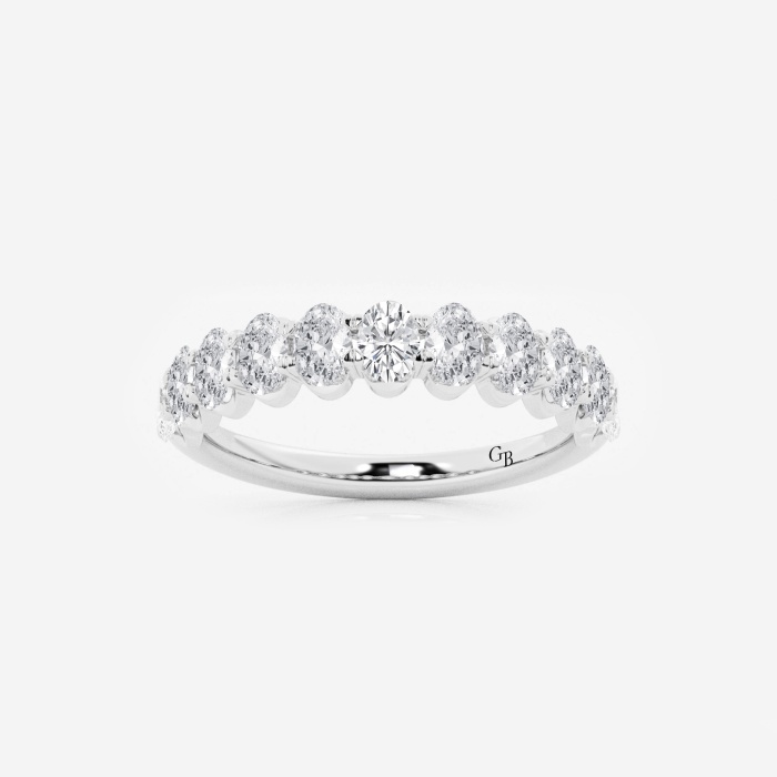 1 ctw Oval Lab Grown Diamond Wedding Band