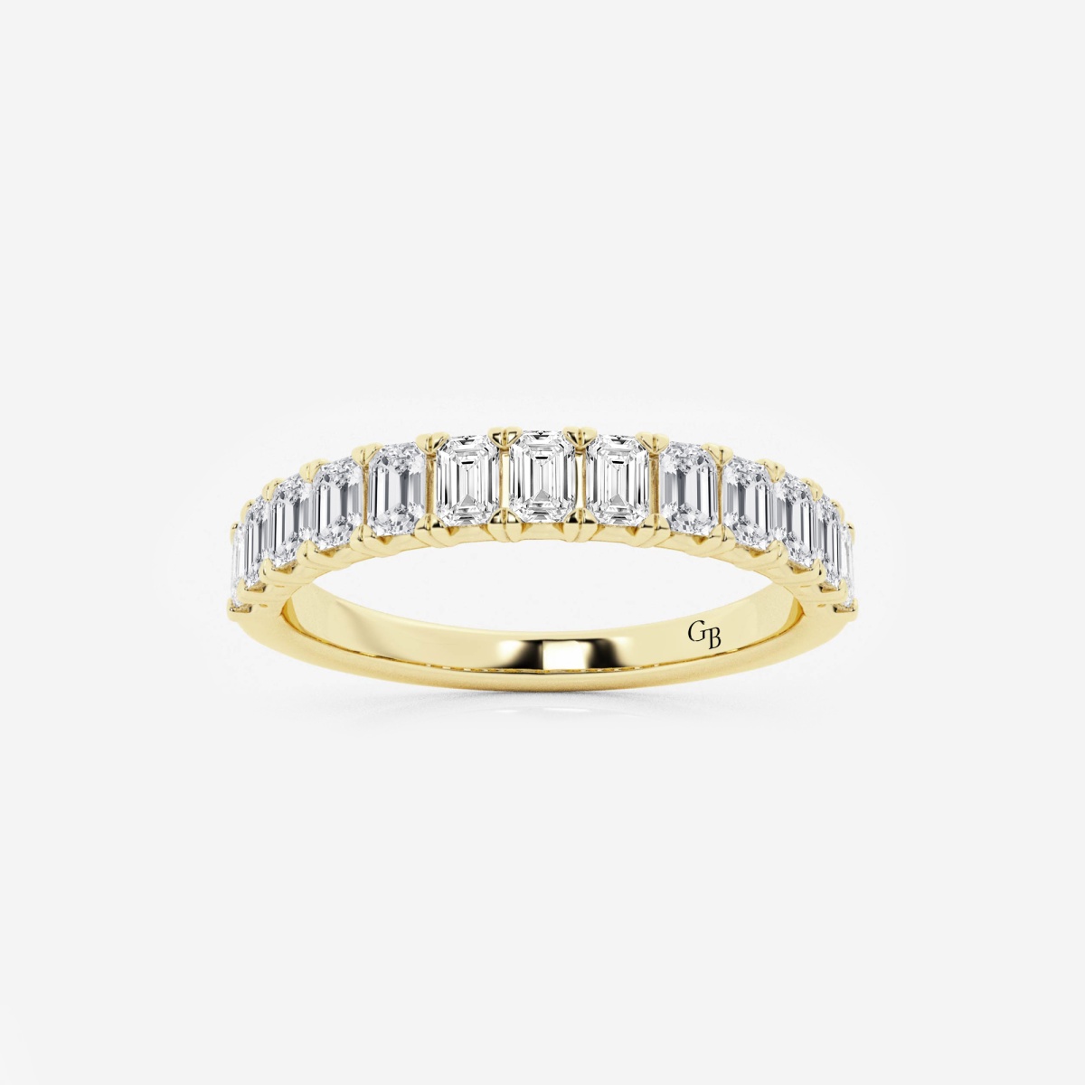 Karissa 1 ctw Emerald Lab Grown Diamond Wedding Band 14K