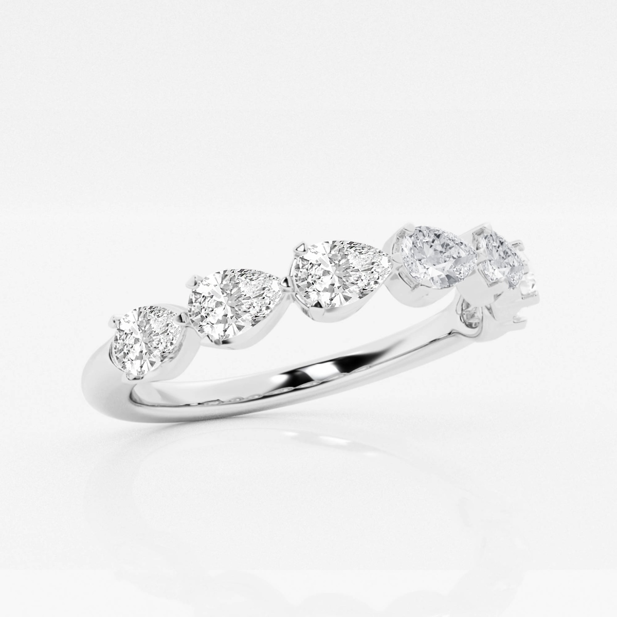 Additional Image 1 for  1 ctw Pear Lab Grown Diamond Floating Anniversary Band