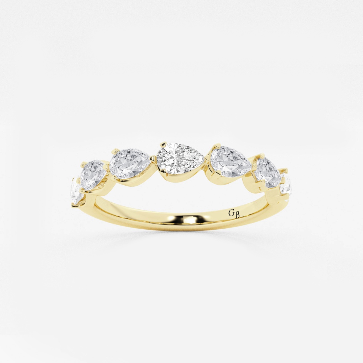 Casey 1 ctw Pear Lab Grown Diamond Floating Anniversary Band