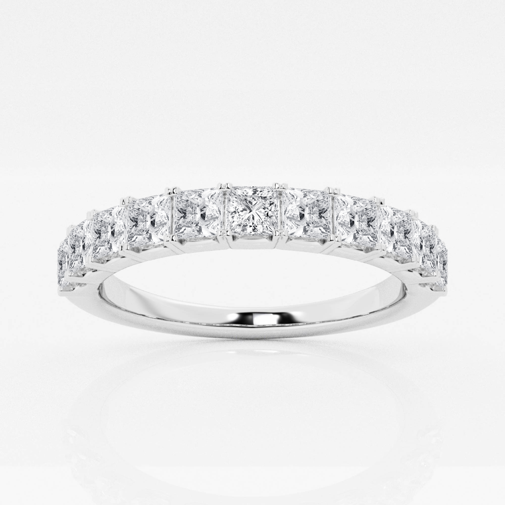 1 Ctw Princess Lab Grown Diamond Wedding Band Grownbrilliance