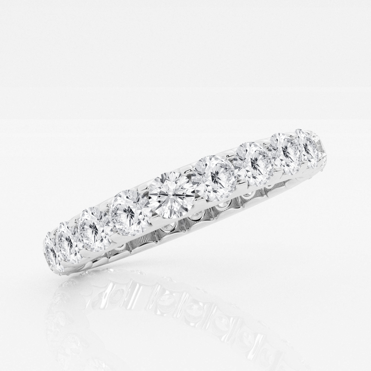 Additional Image 1 for  2 ctw U shaped Round Lab Grown Diamond Eternity Band - 3mm Width