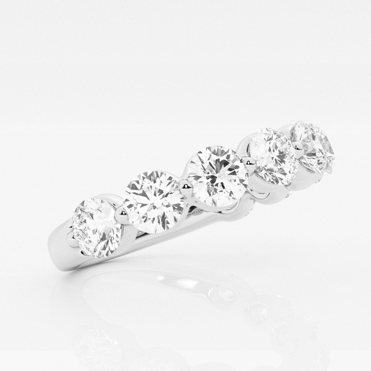 Additional Image 1 for  2 ctw Round Lab Grown Diamond Floating Wedding Band