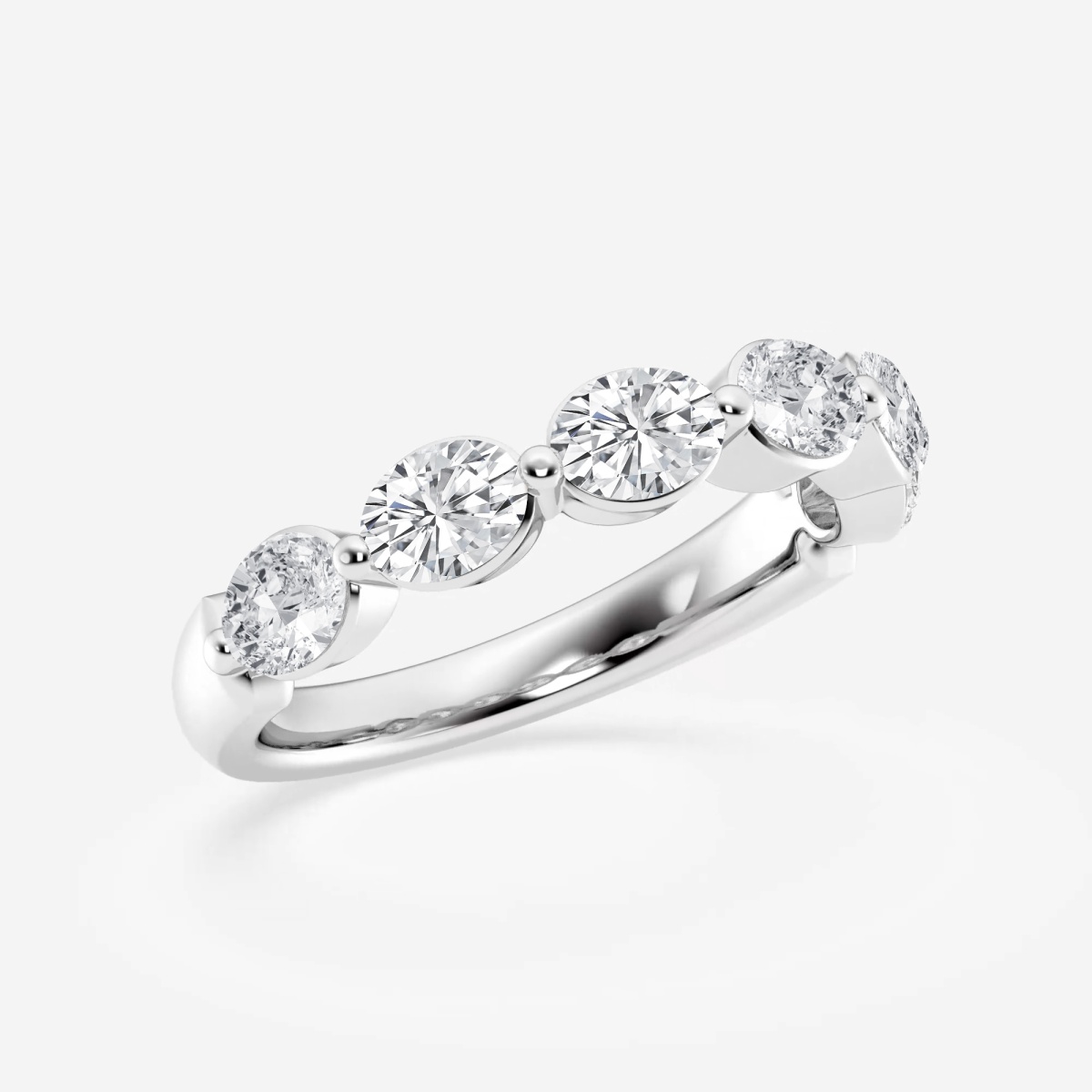 Additional Image 1 for  1 1/2 ctw Oval Lab Grown Diamond Floating Anniversary Band