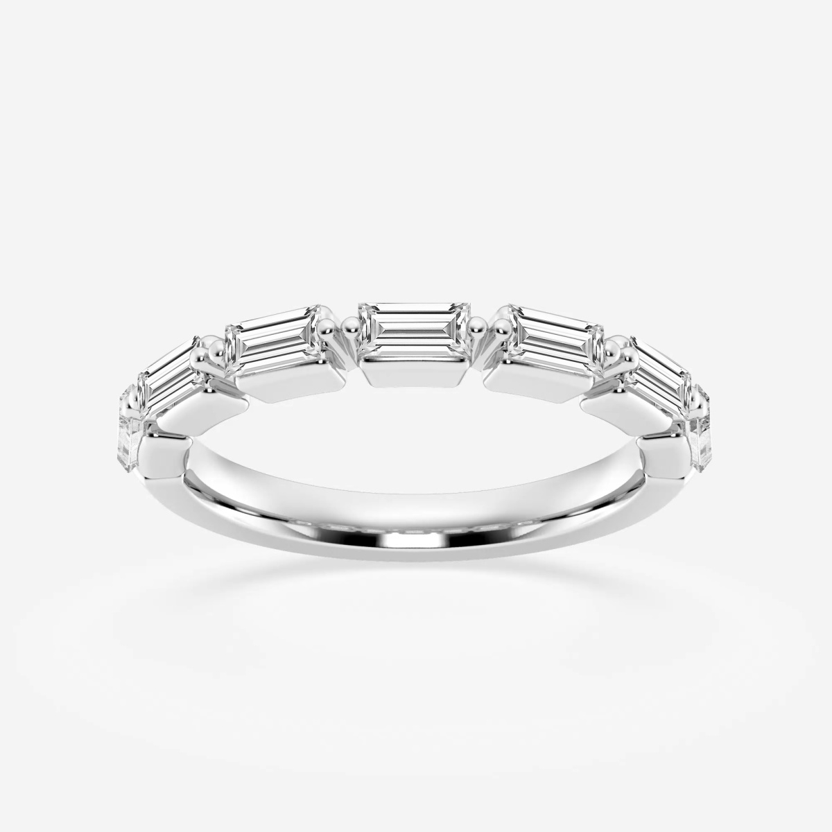 3/4 ctw Baguette Lab Grown Diamond Floating Stackable Ring