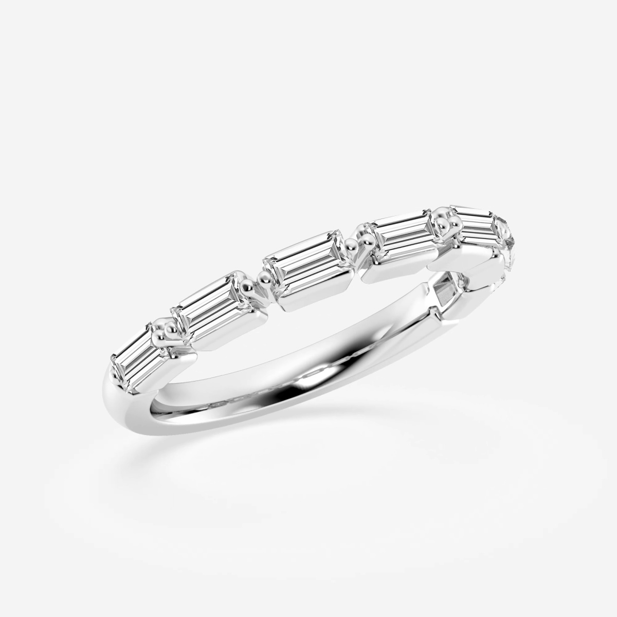 Additional Image 1 for  3/4 ctw Baguette Lab Grown Diamond Floating Stackable Ring