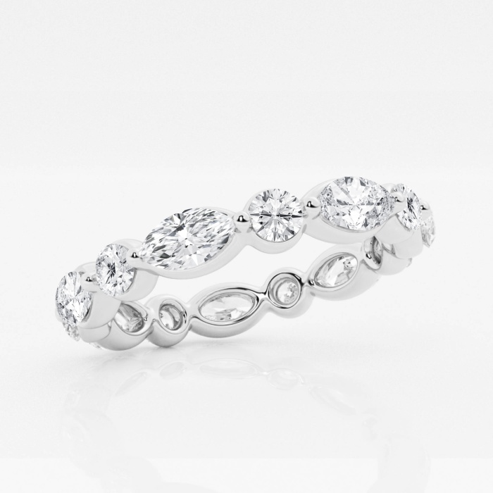 Additional Image 1 for  2 ctw Marquise and Round Lab Grown Diamond Floating Eternity Band - 3mm Width