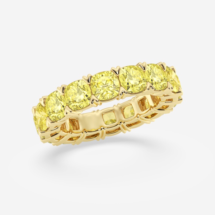Additional Image 1 for  7 ctw V-Prong Fancy Yellow Eternity Band - 4.4mm Width