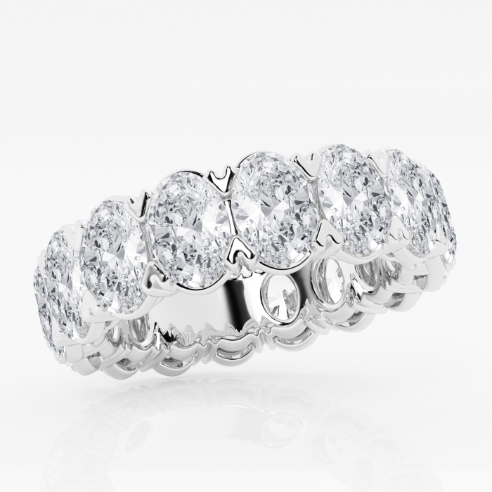 Additional Image 1 for  7 ctw Oval Lab Grown Diamond V-Prong Eternity Band - 6.3mm Width