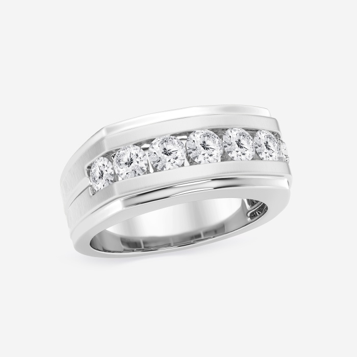 1 1/2 ctw Round Lab Grown Diamond SevenStone Wedding Band