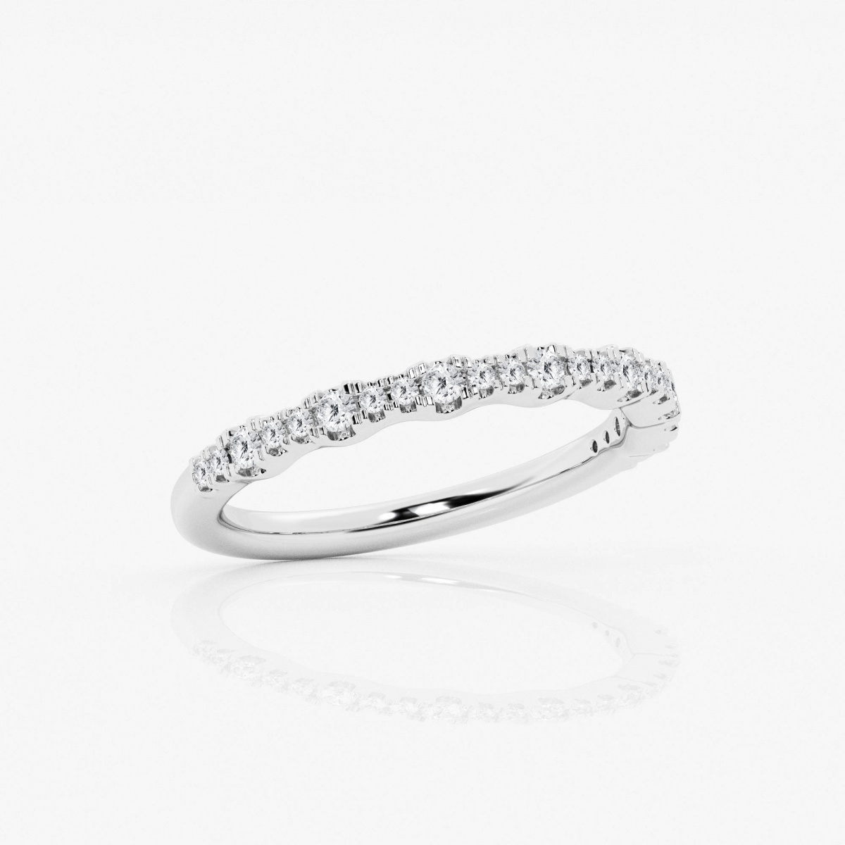 Additional Image 1 for  1/2 ctw Round Lab Grown Diamond Station Wedding Band