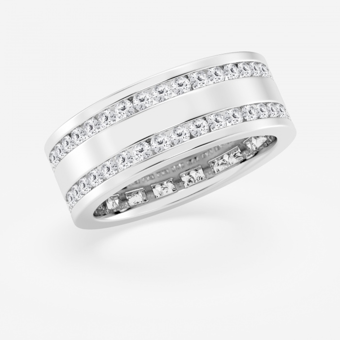 Additional Image 1 for  1 7/8 ctw Round Lab Grown Diamond Men's Eternity Band - 8.4mm Width