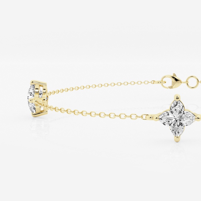 Muse - Three Station Floral Cut Bracelet