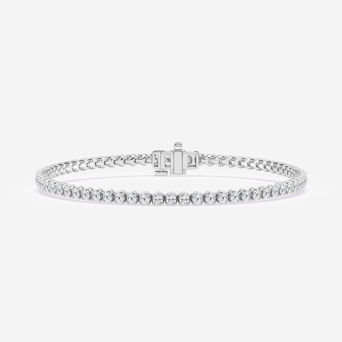 3 ctw Round Lab Grown Diamond Tulip Prong Tennis Bracelet - 7 Inches ...