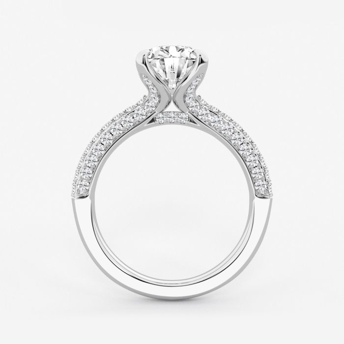 3 1/8 ctw Round Lab Grown Diamond Micro Pave Bridal Set Grownbrilliance