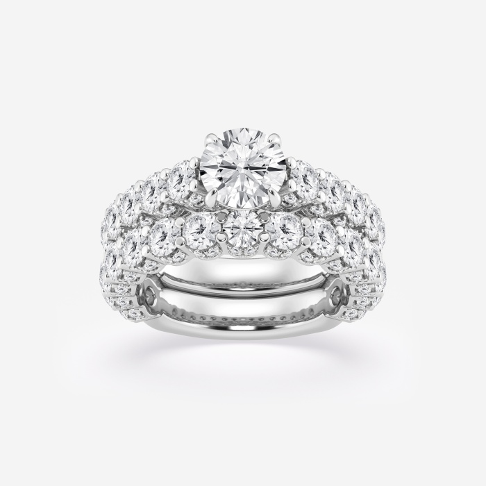 4 2/3 ctw Round Lab Grown Diamond Bridal Set Grownbrilliance