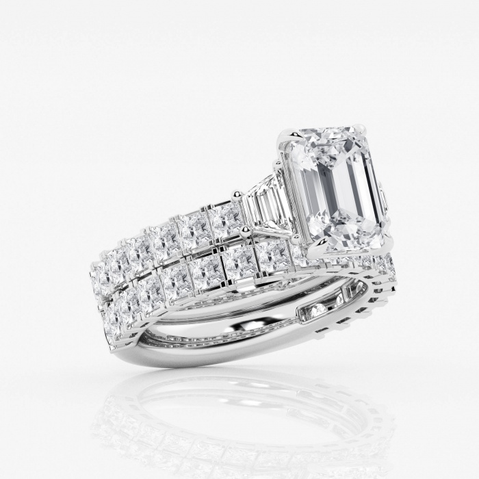 Additional Image 1 for  6 1/4 ctw Emerald Lab Grown Diamond Bridal Set