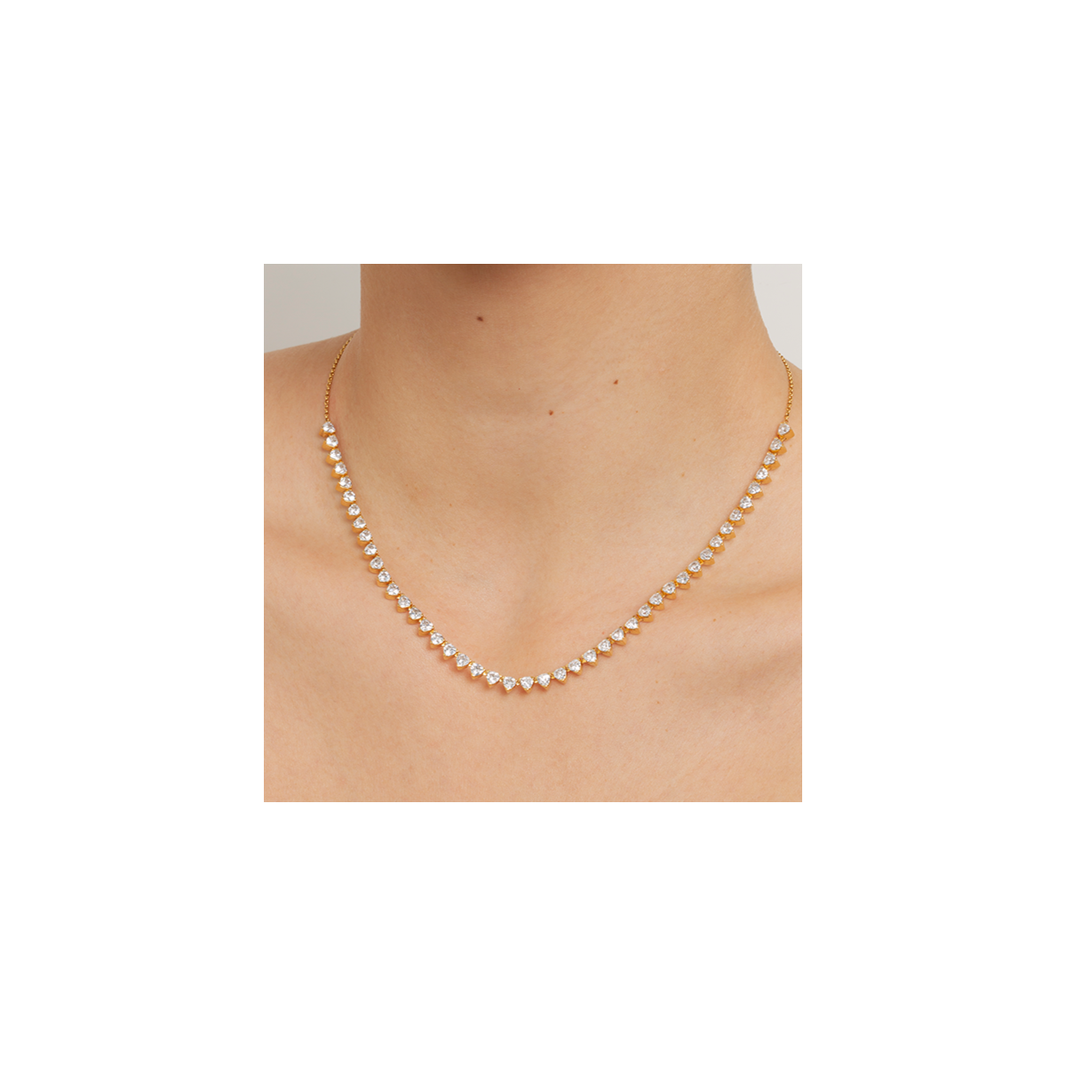 Additional Image 3 for  näas Empowering 6 7/8 ctw Trillion Lab Grown Diamond Fashion Necklace with Adjustable Chain