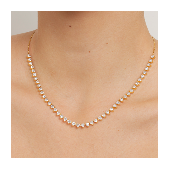 Additional Image 3 for  näas Empowering 6 7/8 ctw Trillion Lab Grown Diamond Fashion Necklace with Adjustable Chain