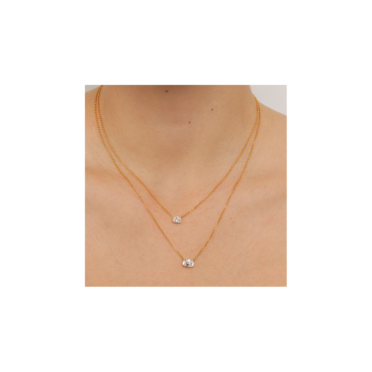 Additional Image 3 for  näas Ethereal 1 ctw Oval Lab Grown Diamond Solitaire Pendant with Adjustable Chain
