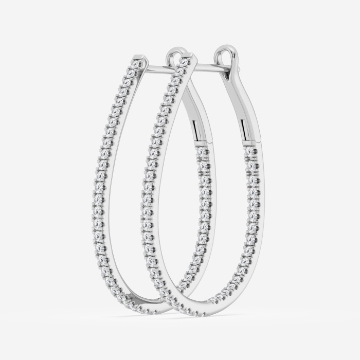 Diamond Hoop Earrings | Lab Grown & Created | Grown Brilliance