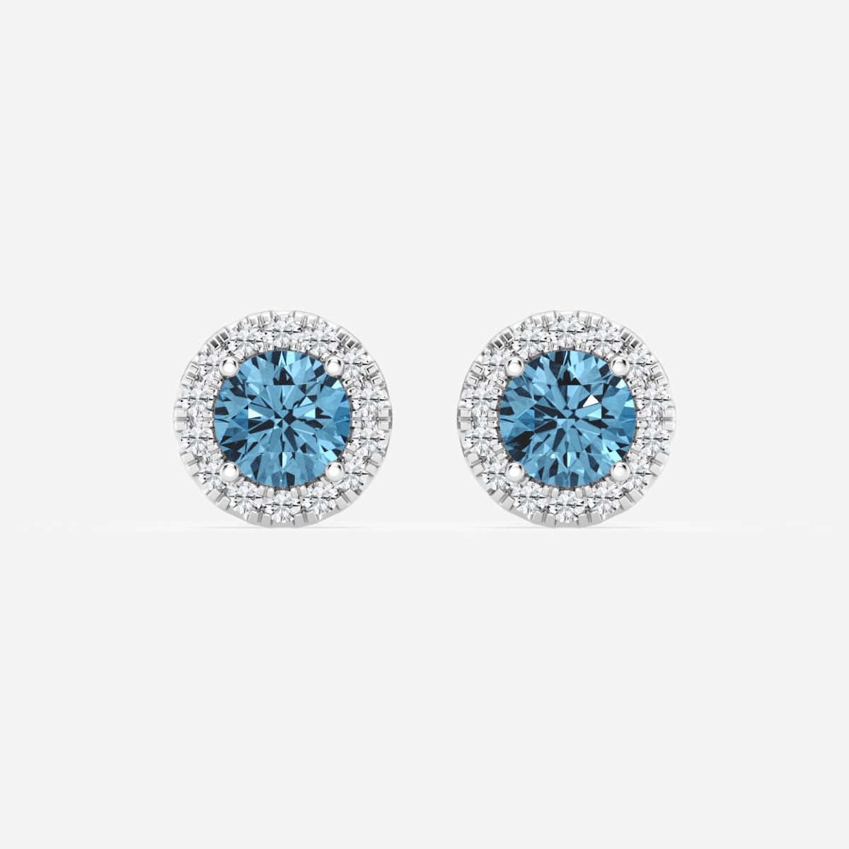 Blue halo store earrings