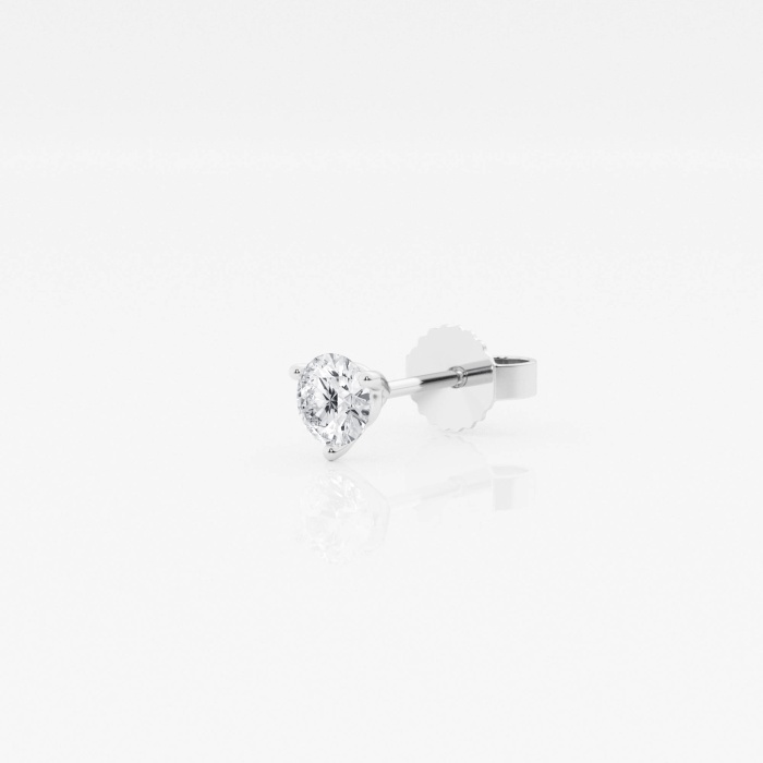 1/4 ctw Round Near-Colorless Lab Grown Diamond 3-Prong Martini Single Stud Earrings