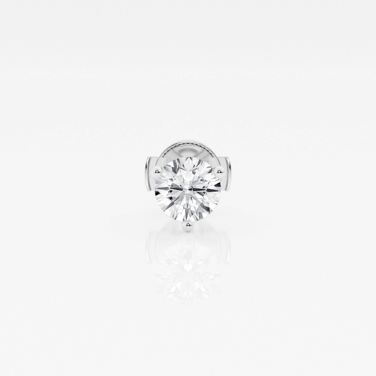 1 ctw Round Near-Colorless Lab Grown Diamond Three Prong Martini Single Stud  Earring - Grownbrilliance