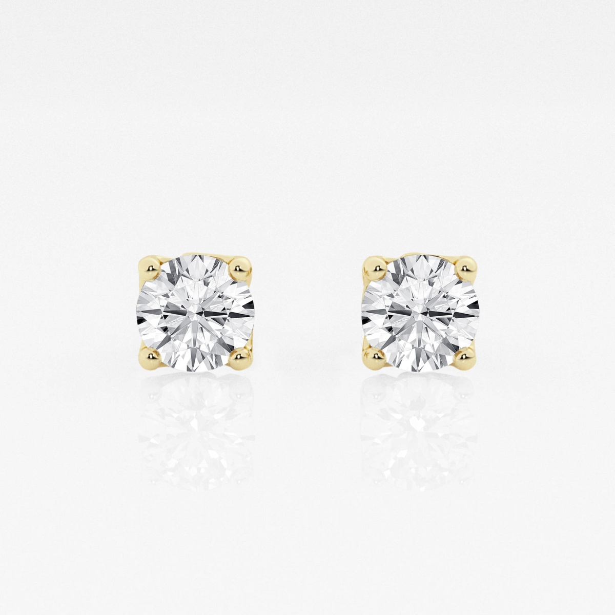 1 1/2 ctw Round G-H Lab Grown Diamond Twisted Floral Solitaire Certified Stud Earrings