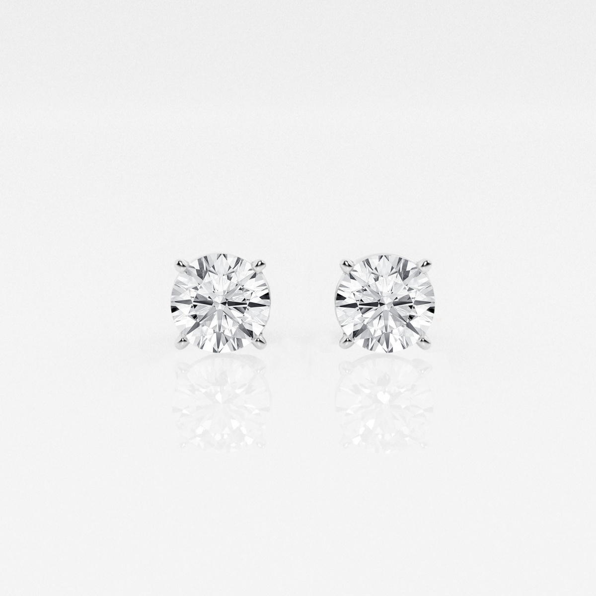 product video for 1 ctw Round Colorless (E) Lab Grown Diamond Stud Earrings