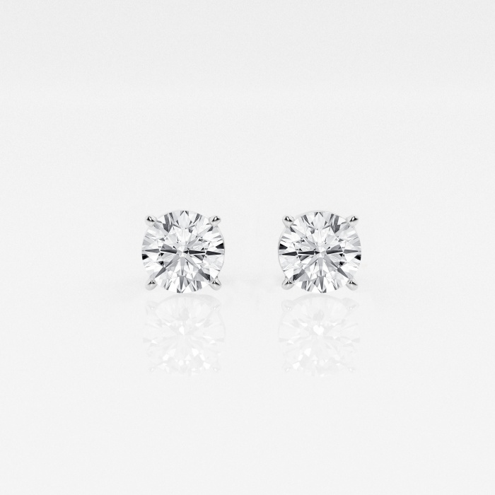 1 ctw Round Colorless (E-F) Lab Grown Diamond Stud Earrings