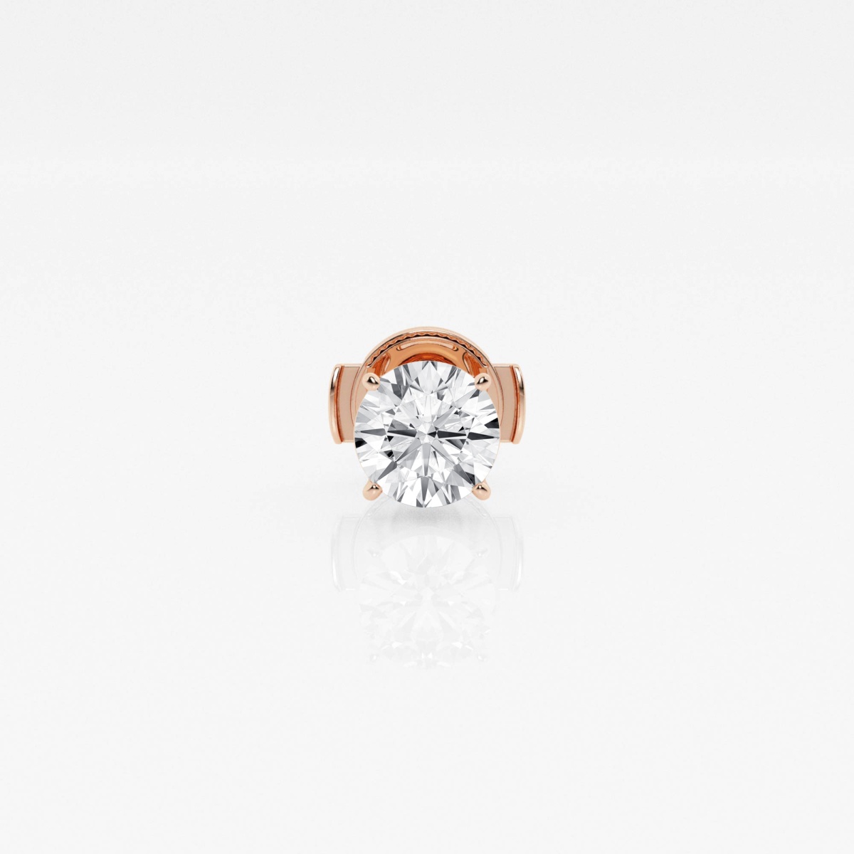 Additional Image 2 for  1/2 ctw Round Lab Grown Diamond Single Stud Earring