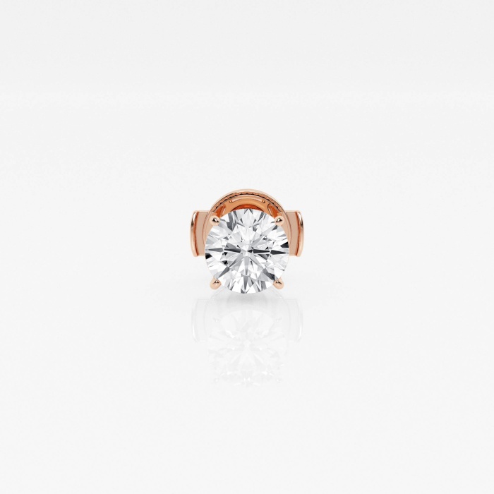 Additional Image 2 for  1/2 ctw Round Lab Grown Diamond Single Stud Earring