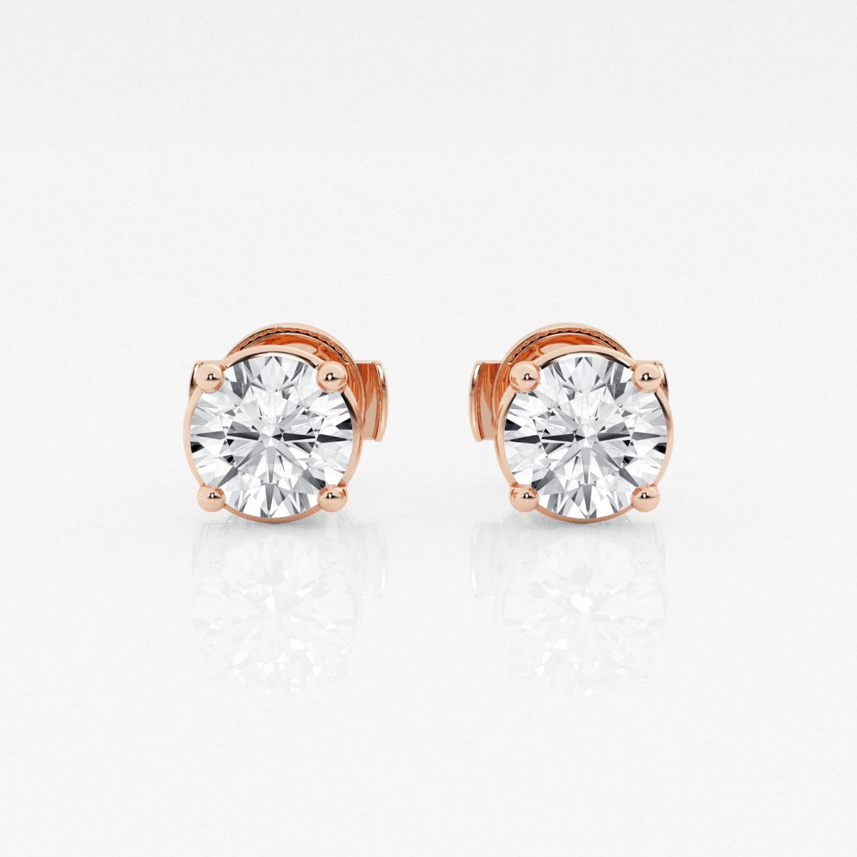 Additional Image 2 for  1 1/2 ctw Round Colorless (E) Lab Grown Diamond Certified Stud Earrings