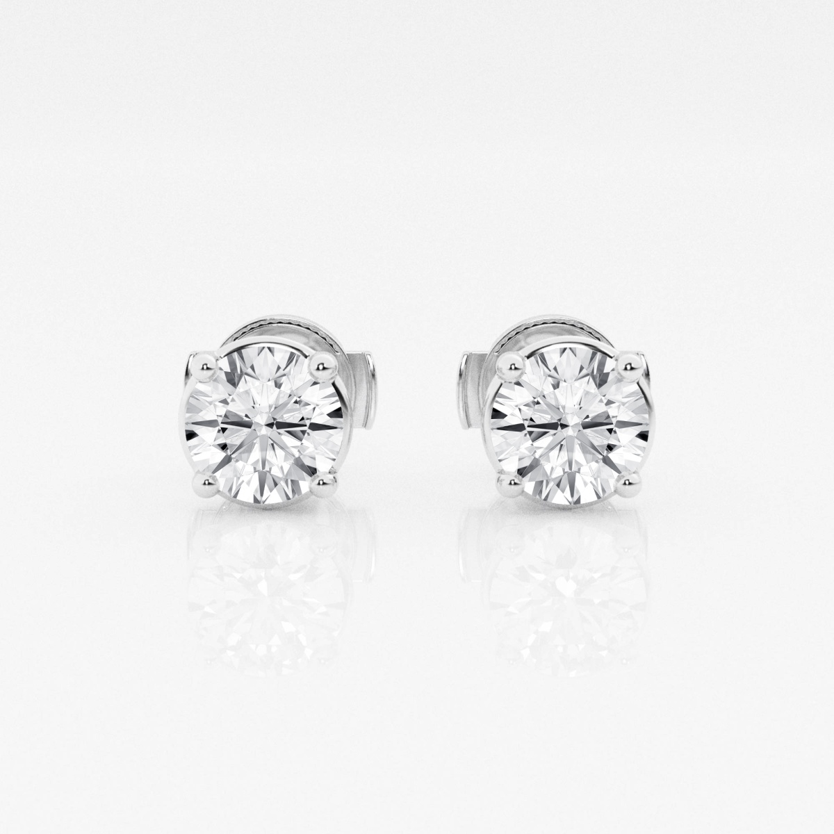 1 1/2 ctw Round Colorless (E-F) Lab Grown Diamond Certified Stud Earrings