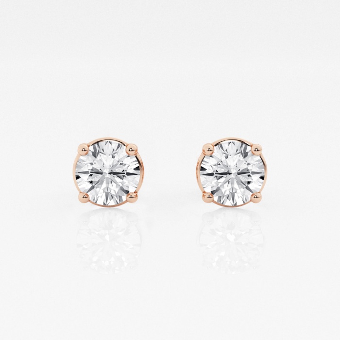 1 1/2 ctw Round Colorless (E) Lab Grown Diamond Certified Stud Earrings