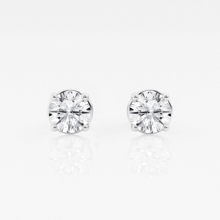 1 1/2 ctw Round Near-Colorless (F-G) Lab Grown Diamond Certified Stud Earrings