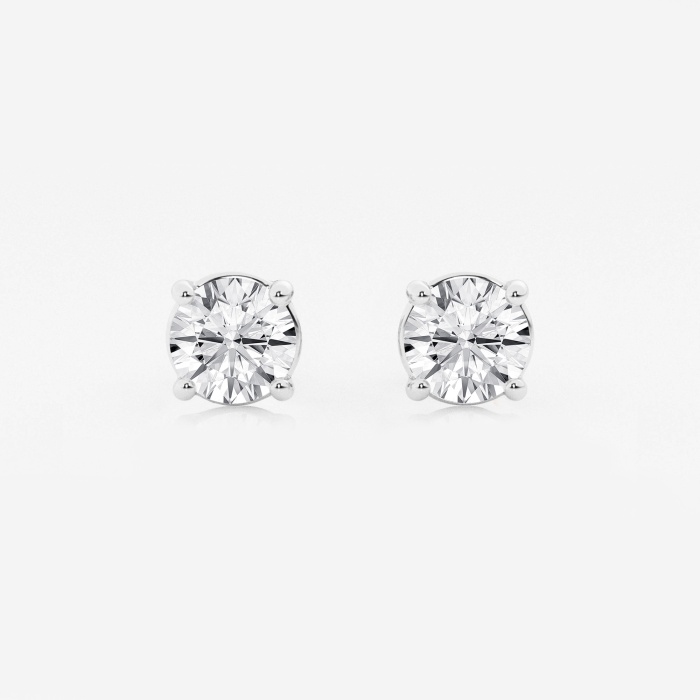 2 ctw Round Lab Grown Diamond Stud Earrings