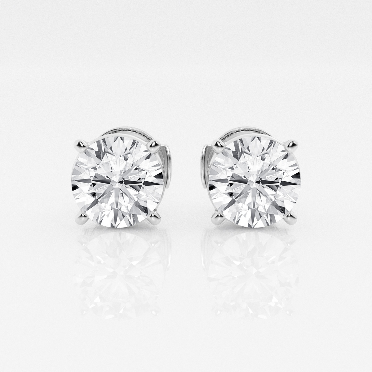 3 ctw Round Colorless (E-F) Lab Grown Diamond Certified Stud Earrings