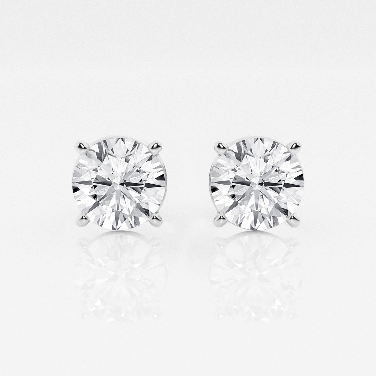 3 ctw Round Colorless (E-F) Lab Grown Diamond Certified Stud Earrings