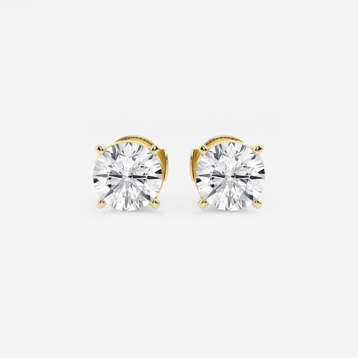 3 ctw Round Colorless (E-F) Lab Grown Diamond Certified Stud Earrings