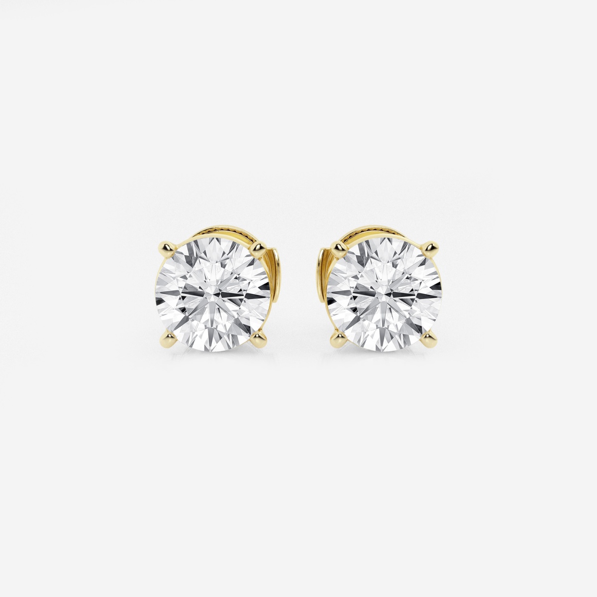 Additional Image 2 for  3 ctw Round Near-Colorless (F-G) Lab Grown Diamond Certified Stud Earrings