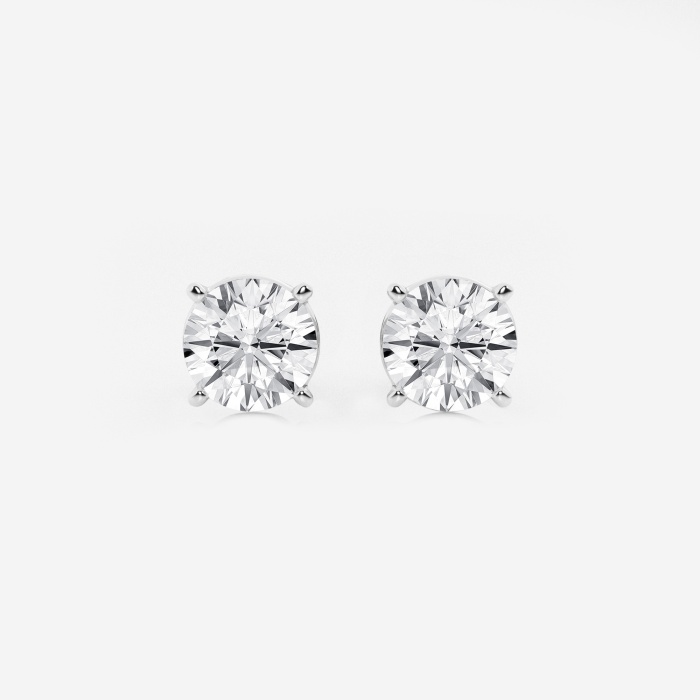 3 ctw Round Lab Grown Diamond Stud Earrings