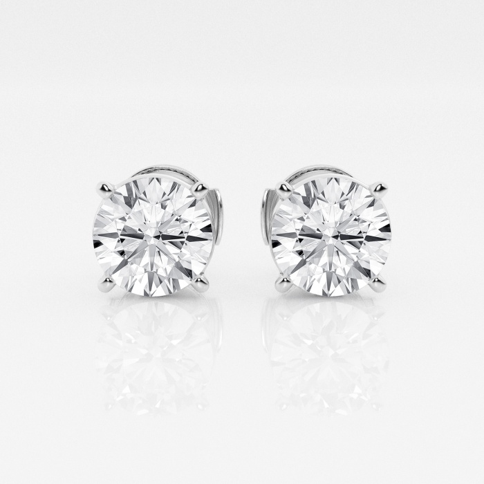 Additional Image 2 for  3 ctw Round Colorless (E) Lab Grown Diamond Certified Stud Earrings