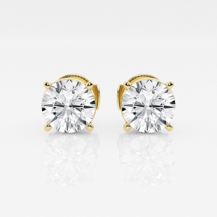 Additional Image 2 for  3 ctw Round Colorless (E) Lab Grown Diamond Certified Stud Earrings