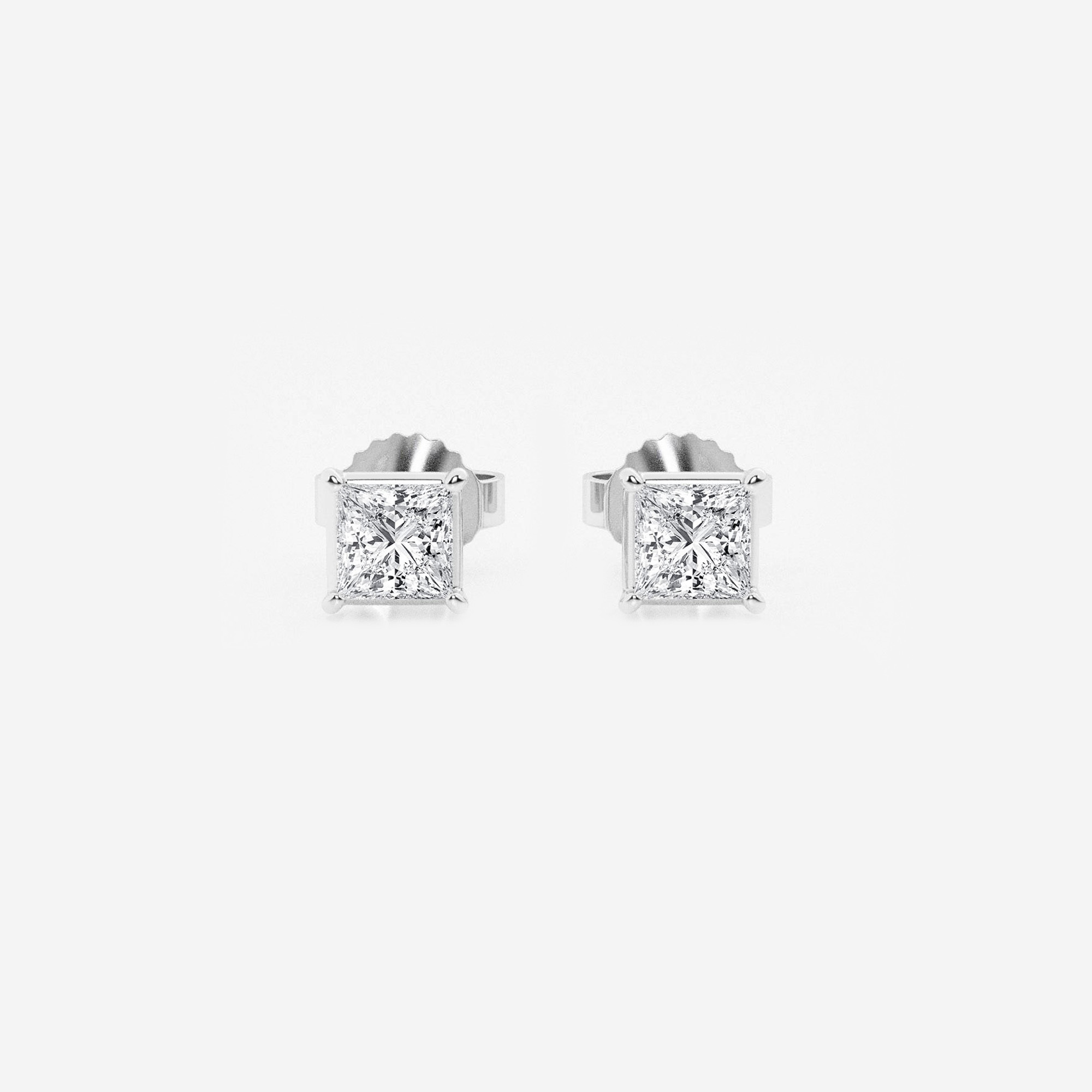 1/2 ctw Princess Lab Grown Diamond Stud Earrings Grownbrilliance