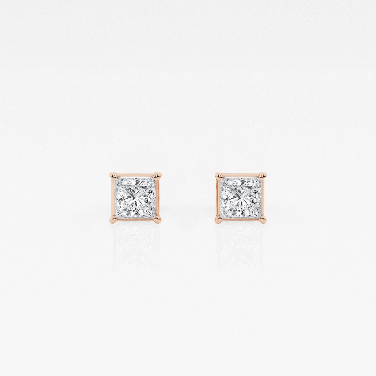product video for 1/2 ctw Princess Lab Grown Diamond Solitaire Stud Earrings