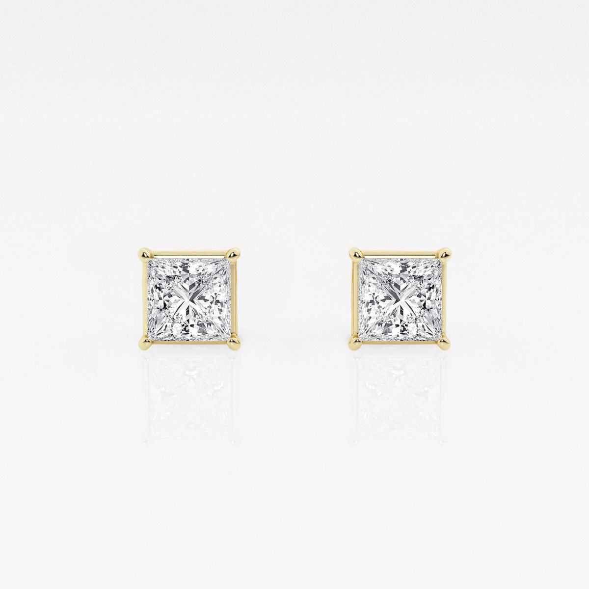 product video for 1 ctw Princess Lab Grown Diamond Solitaire Stud Earrings