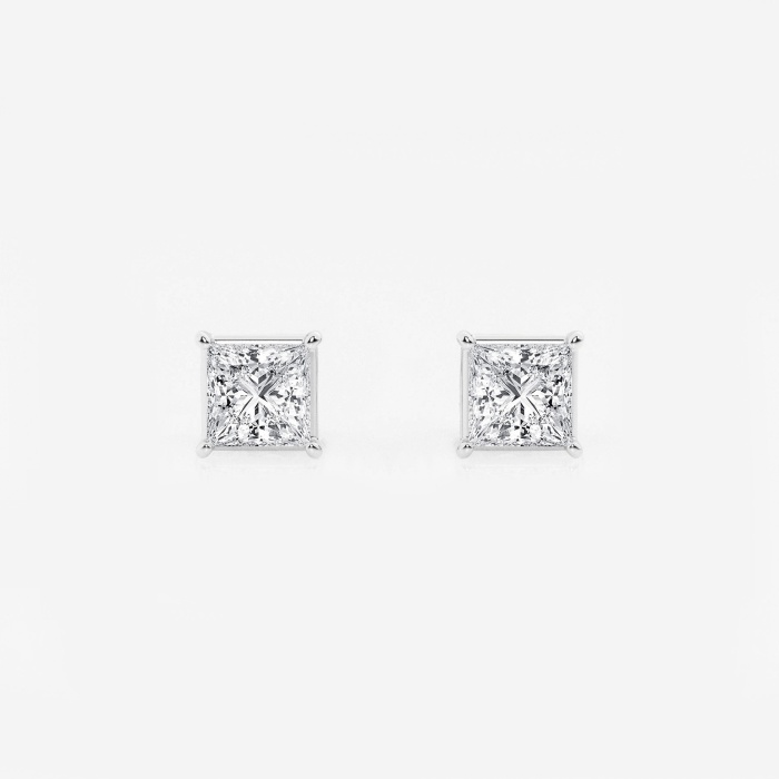 1 ctw Princess Lab Grown Diamond Solitaire Stud Earrings