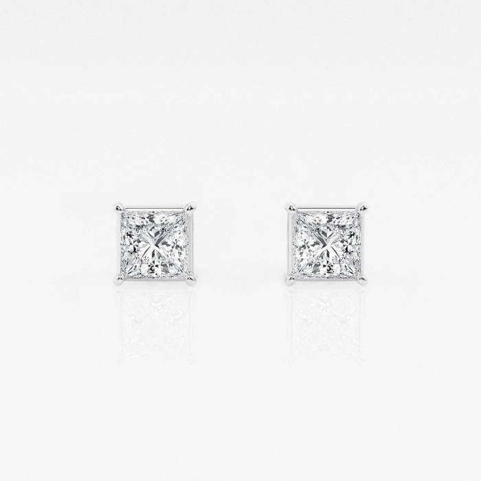 1 ctw Princess Lab Grown Diamond Solitaire Stud Earrings